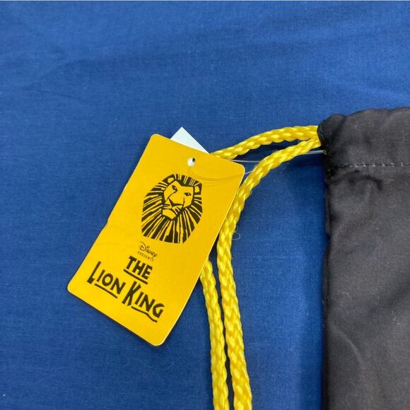 Disney The Lion King The Broadway Show Drawstring Bag Logo Yellow Black NWT - Picture 6 of 8